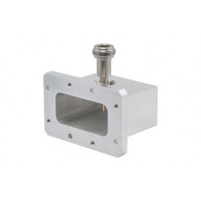 Adaptador Coaxial WR-187 CMR-187 com Flange para N Fêmea (3,95 GHz a 5,85 GHz)