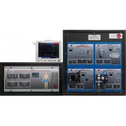 Bancada Didática de Ensino de Parâmetros e Biossinais Humanos Biomédicos Controlados por Computador Edibon BIHBPC