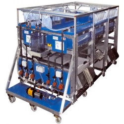 Bancada Didática de Sistemas Hidrológicos, Simulador de Chuva e Sistemas de Irrigação (4 x 2m) Controlado por Computador Edibon ESHC  