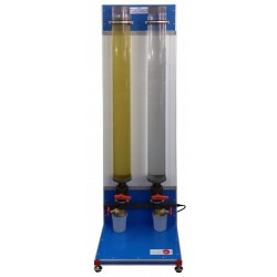 Bancada Didática de Viscosímetro de esfera em queda e coeficiente de arrasto Edibon HVB 